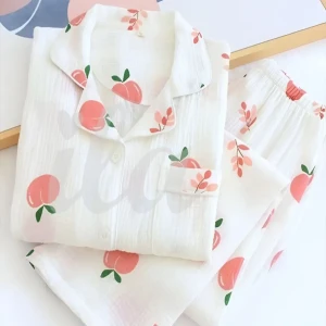 بيجامة قطن كروشيه ب كوم خريفي