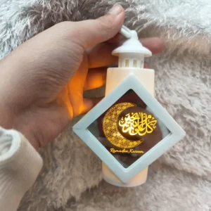 فانوس رمضان معدني بإضاءة ليد 