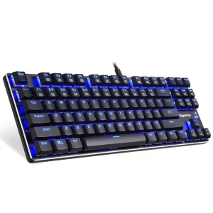 EagleTec KG060-BR Blue LED Backlit Mechanical Gaming Keyboard, Lo