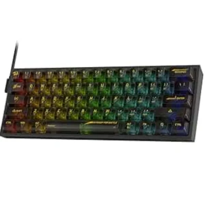 Redragon K617CTB-RGB 60% Wired RGB Gaming Keyboard, 61 Keys Compa