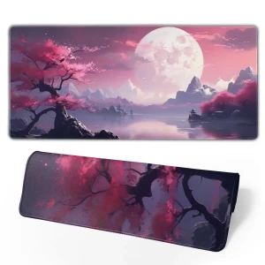 Watercolor Japanese Large Gaming Mouse Pad