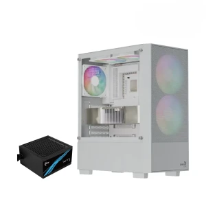 Aerocool B508A Flow White LUX 650W Mid Tower case 