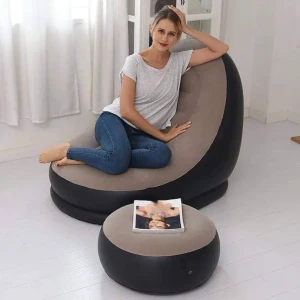 طقم كرسي أريكة  مع مسند للقدم 