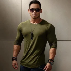 تي شيرت ضيق للياقة البدنية 