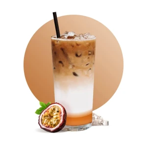 passion fruit iced coffee كبير