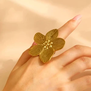 خاتم وردة stainless steel 