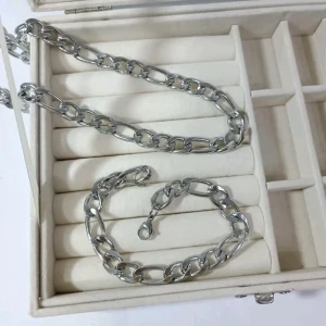 Collier+ bracelet Homme stainless steel 