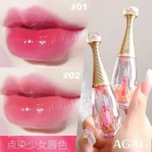 24K Dip Tint Lip Oil with Color Changing Effect, Hydrating Formul