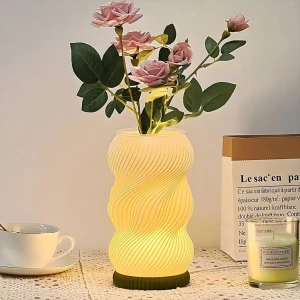 Lampe de chevet et vase lumineux avec 3 couleurs et 9 niveaux de 