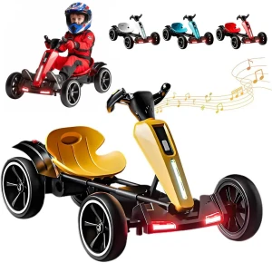 Voiture karting électrique pliable 12V pour enfants avec marche a