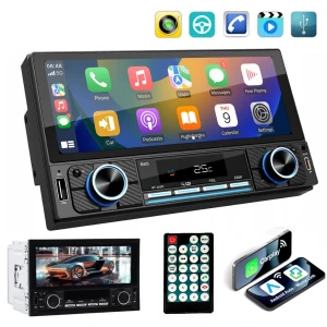 Autoradio 2-DIN avec écran tactile, USB-C, Bluetooth, Wi-Fi, CarP