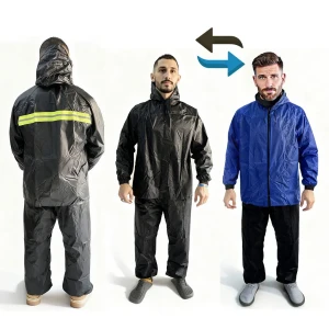 Ensemble De Pluie Imperméable Veste Et Pantalon avec Doublure Int