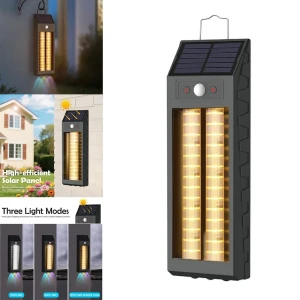 Lanterne Murale Solaire avec Lumière Colorées et Détecteur de Mou