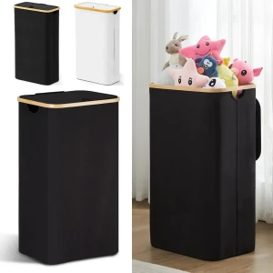 Panier à linge pliable de haute qualité 70L avec couvercle – سلة 