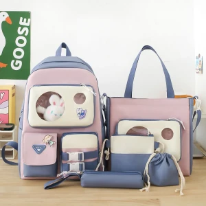 Ensemble de sacs d’école Kawai pour adolescents 5Pcs Guiyu V2 Ble
