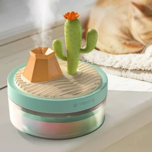 Humidificateur Portable avec Décoration de Paysage et Grand Réser
