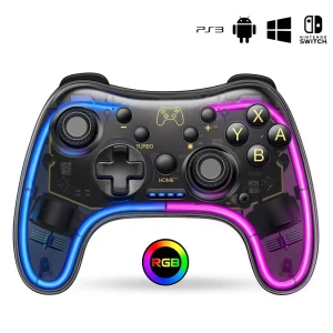 Manette de Jeu Sans Fil (Wireless) avec Éclairage Néon RGB PG-002