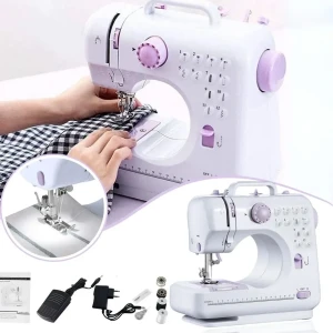 Machine à coudre portable 12 points 2 vitesses avec veilleuse LED