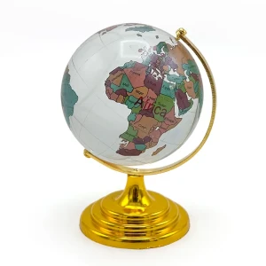 Globe en cristal décoratif rotatif parfait pour un bureau - كرة ك