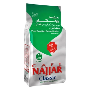  عبوة قهوة بن نجار كلاسيك مطحونة مع الهيل (عيار 200 جرام)