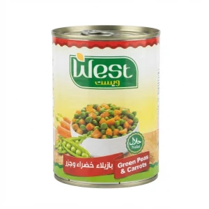  بازيلاء خضراء وجزر معلبة 