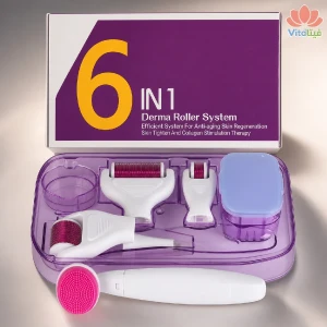 مجموعة العناية بالبشرة 6 بـ 1  Derma Roller System
